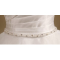Lovely Sweet Heart Bracelet plissé en organza Robe de mariée Robe de mariée en perles en perles